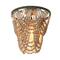 Hello Honey® 16" Tiered Draped Wood Bead & Metal Semi-Flush Light